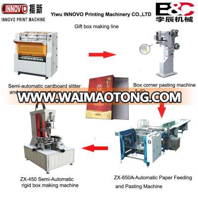 Semi-Auto Gift Box Making Production Line/Rigid Box Making Machine/Box Making Machine