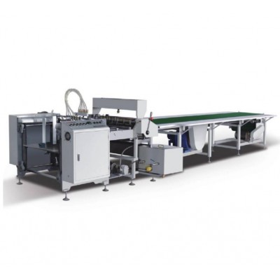 Automatic Paper Gluing Box Machine Paper Glue Pasting Machine With Conveyor